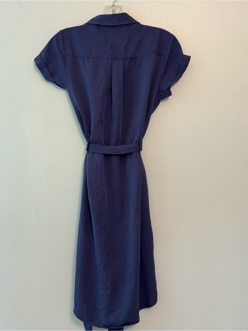 UNTUCKit Navy Button-Front Midi Shirt Dress - Picture 4 of 7
